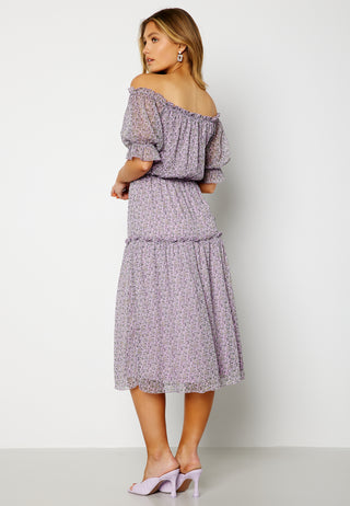 Freeda Printed off Shoulder Dress