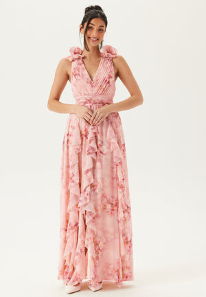 Frill Ruffle Chiffon Gown