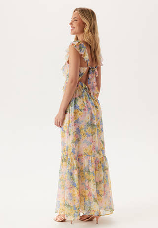 Frill Tie Back Maxi Dress