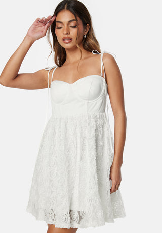 Floral strap short dress