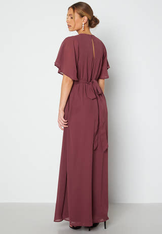 Butterfly Sleeve Chiffon Gown