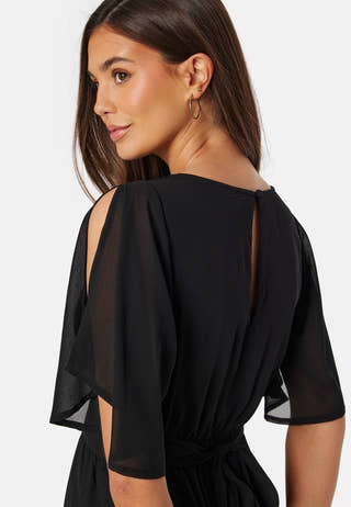 Butterfly Sleeve Midi Dress