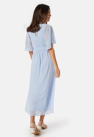 Butterfly Sleeve Midi Dress