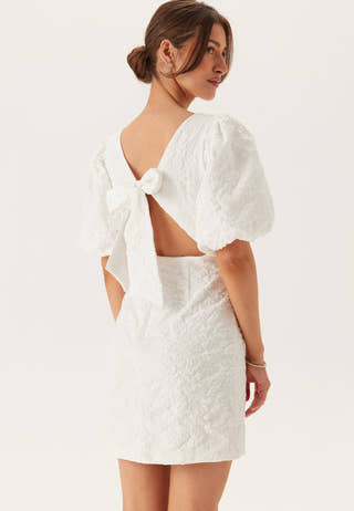 Jacquard Bow Short Dress