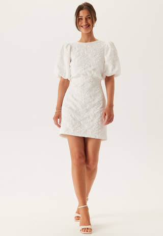 Jacquard Bow Short Dress