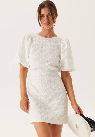 Jacquard Bow Short Dress