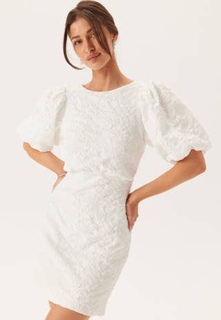 Jacquard Bow Short Dress