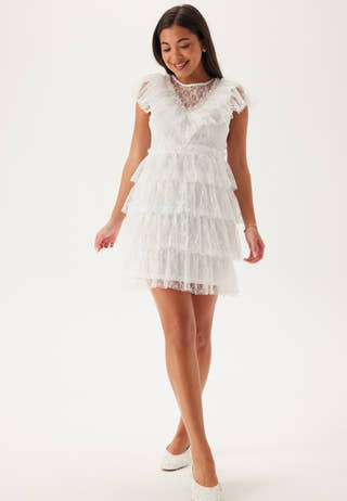 Lace Frill Short Dress