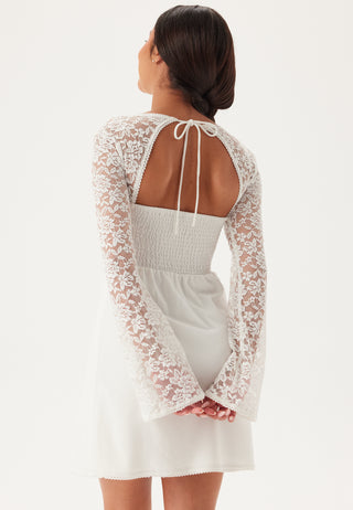 Lace Sleeve Bustier Dress