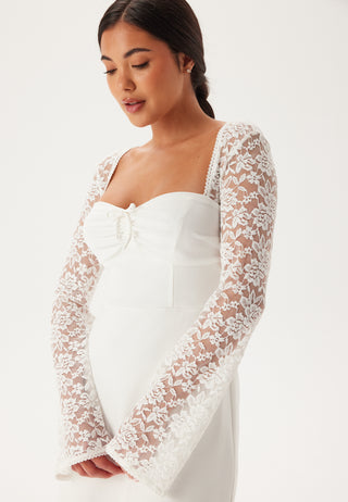 Lace Sleeve Bustier Dress