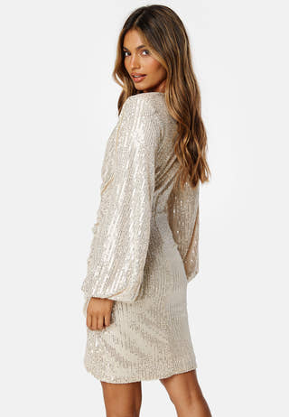 Sequin Wrap Dress