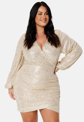 Sequin Wrap Dress