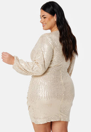 Sequin Wrap Dress