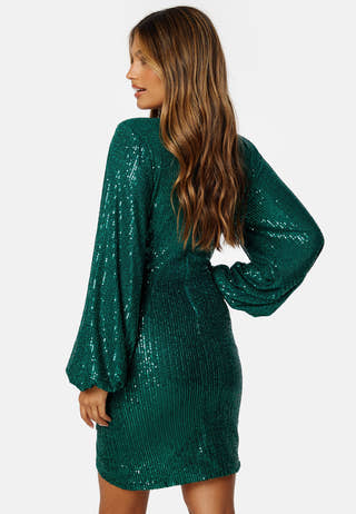 Sequin Wrap Dress