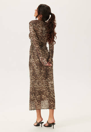 Mesh Ruched Ankle Dress