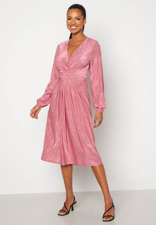 Wrap Tie Midi Dress