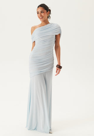 Off Shoulder Mesh Gown