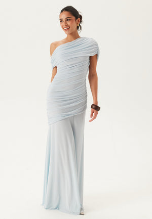 Off Shoulder Mesh Gown