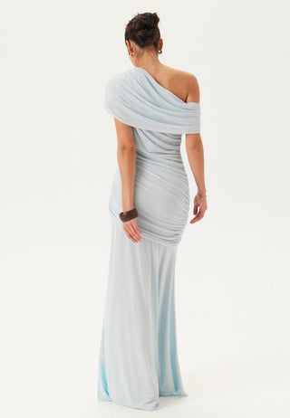 Off Shoulder Mesh Gown