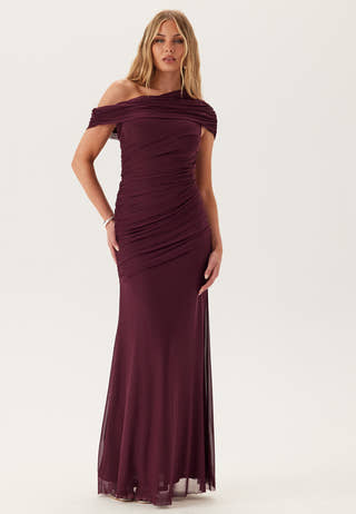 Off Shoulder Mesh Gown