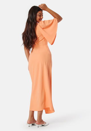 Ruched One Shoulder Midi Dress
