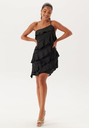 One shoulder Short Frill Dress