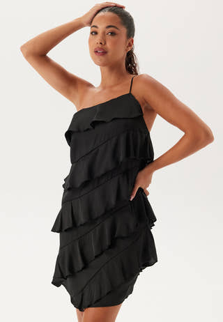 One shoulder Short Frill Dress