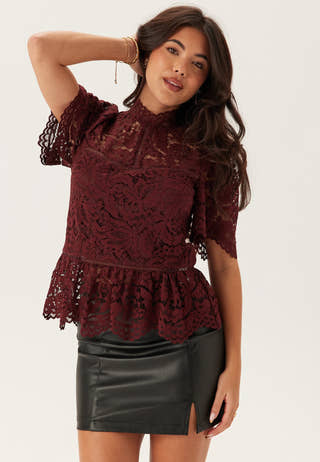 Peplum Cotton Lace Blouse