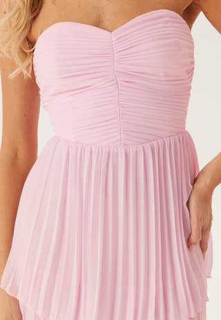 Pleated Bandeau Gown