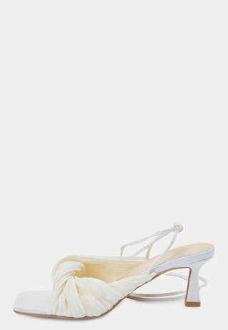 Pleated Front Heeled Sandal