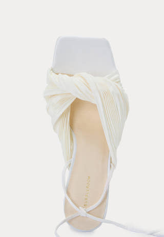 Pleated Front Heeled Sandal