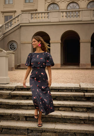 Puff Sleeve Ankle Dress