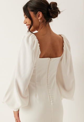 Puff Sleeve Wedding Gown