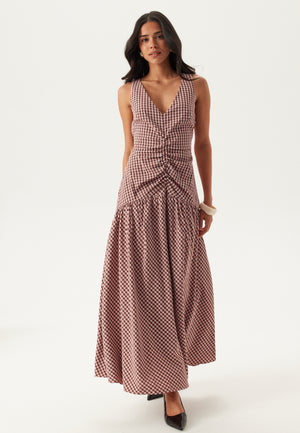 Ruched Front Ankle Dress