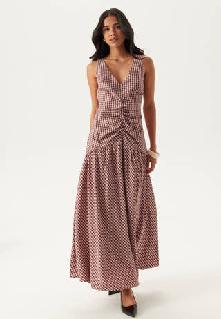 Ruched Front Ankle Dress