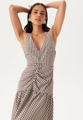 Ruched Front Ankle Dress