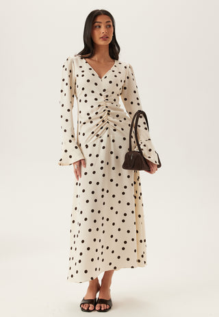 Ruched Front Midi Dress