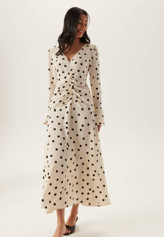 Ruched Front Midi Dress