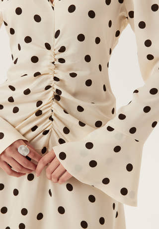 Ruched Front Midi Dress