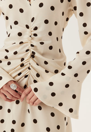 Ruched Front Midi Dress