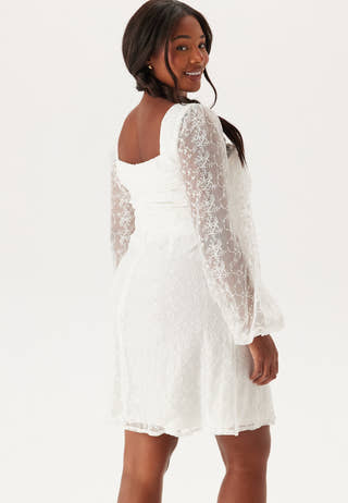 Ruched L/S Short Dress