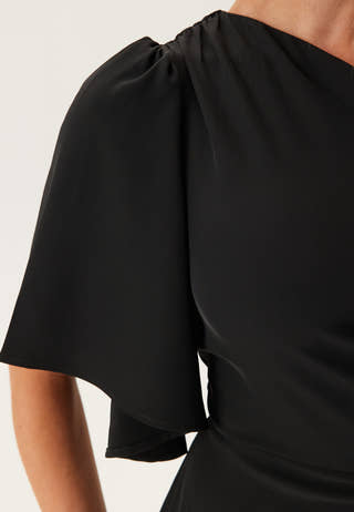 Ruched One Shoulder Gown