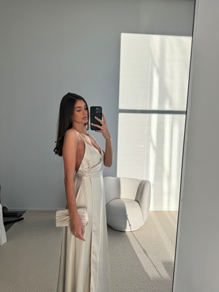 Satin strap Gown