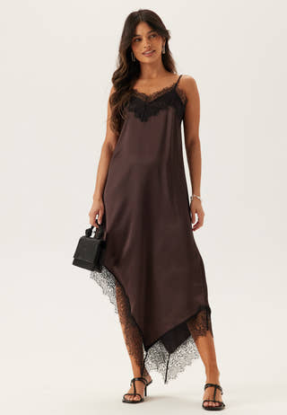 Satin Lace Slip Dress