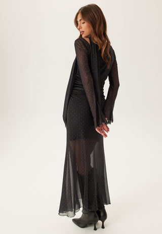 Scarf Mesh Ankle Dress