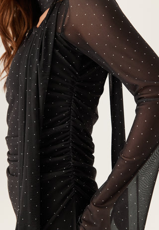 Scarf Mesh Ankle Dress