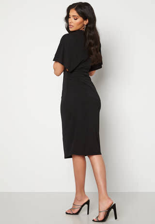 Wrap Slit Midi Dress
