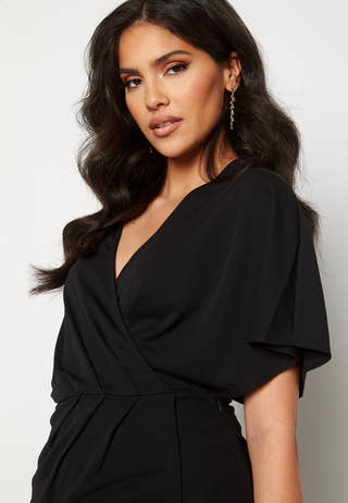 Wrap Slit Midi Dress