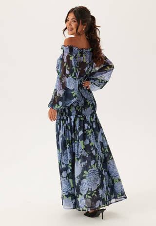 Smock Off Shoulder Maxi Dress