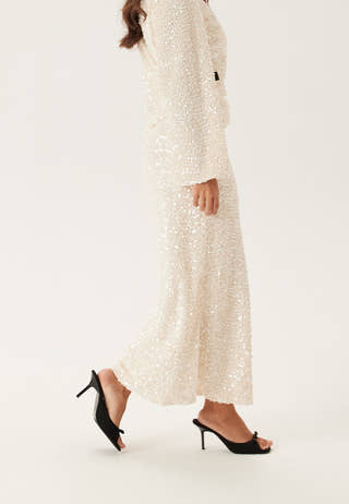 Straight Ankle Sequin Skirt